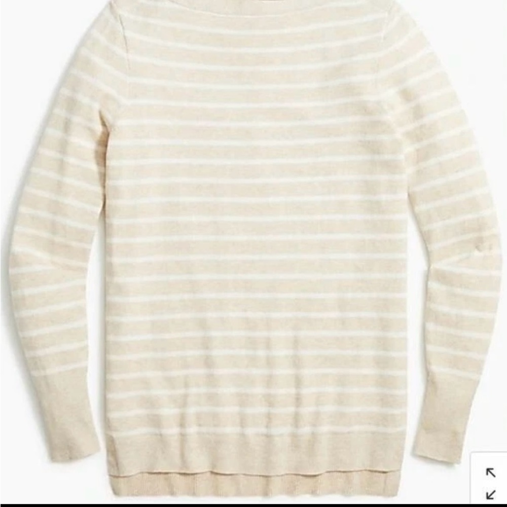J. Crew Factory striped boatneck sweater tunic. Medium. EUC.